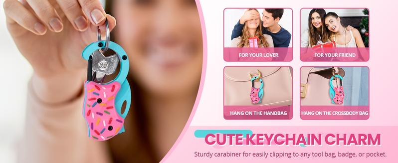 Mini Folding Gift Knife with Keychain, 1.34 Inch Blade for Everyday Carry, Compact Utility Cutter Tool