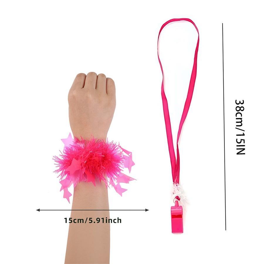Fluorescent Bracelet Necklace Party Whistle Set, Perfect for Bachelorette/hen Party, Beach Nightclub Party Props