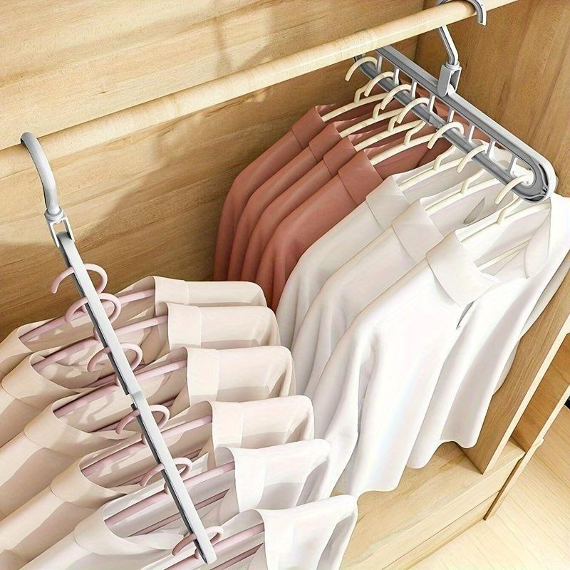9-Grid Foldable Clothing Rack, Space-Saving Multi-Functional Clothes Hanger, Durable Storage Rack for Closets, Dorms, and Boutiques