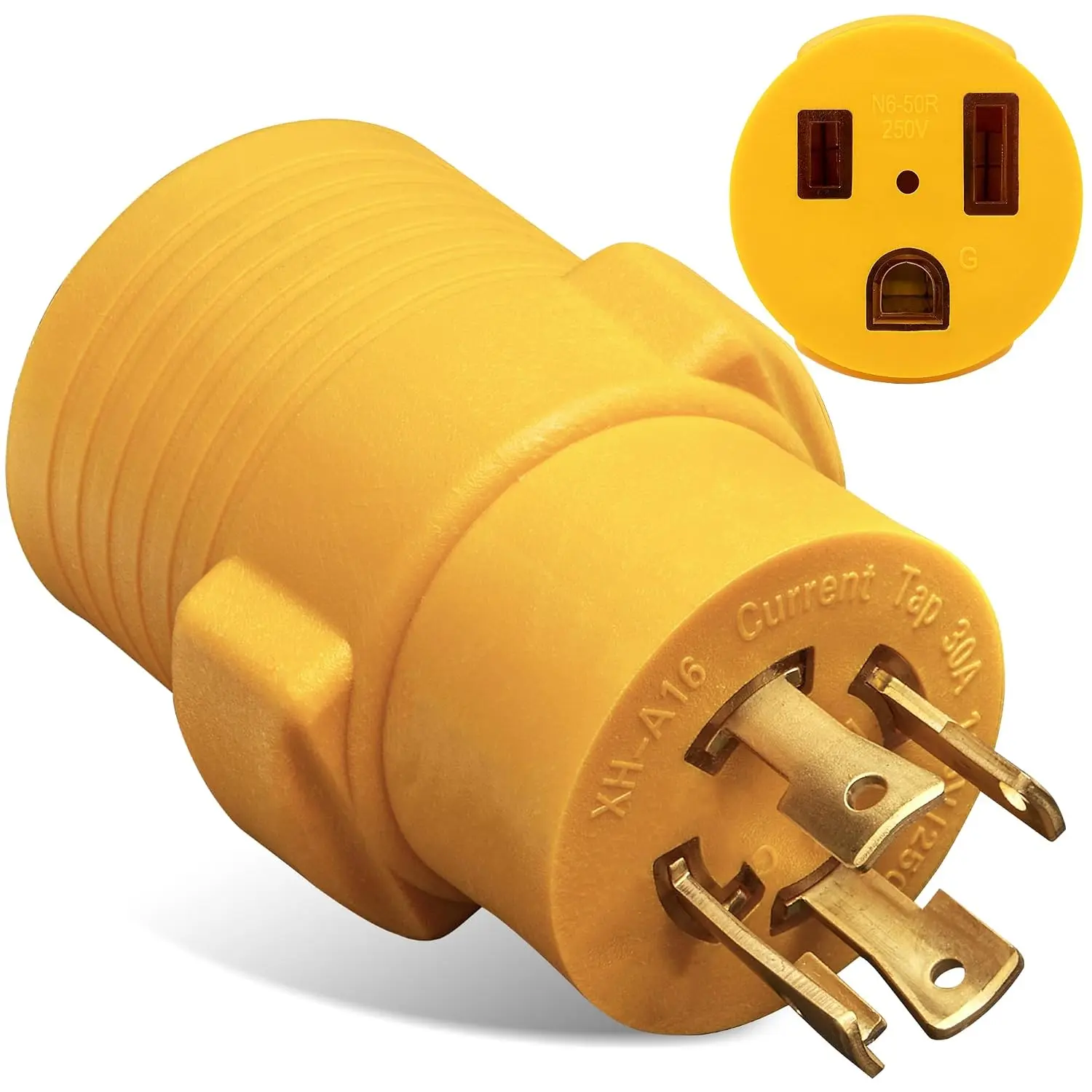 NEMA L14-30P to 6-50R Generator to Welder Adapter Plug, 30 Amp to 50 Amp Twist Locking Generator 4 Prong Male Plug to 3 Prong 240V Welder Outlet for Welder Welding Generator Adaptor Connector