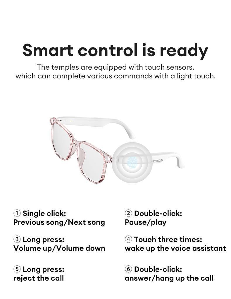 MGALL C8 PRO Bluetooth Audio Smart Glasses with Photochromic Lenses That Darken in Sunlight, Surround Sound and Microphone, Supports Music & Calls, Perfect for Office, Driving & Outdoors, Ideal Gift for Men & Women