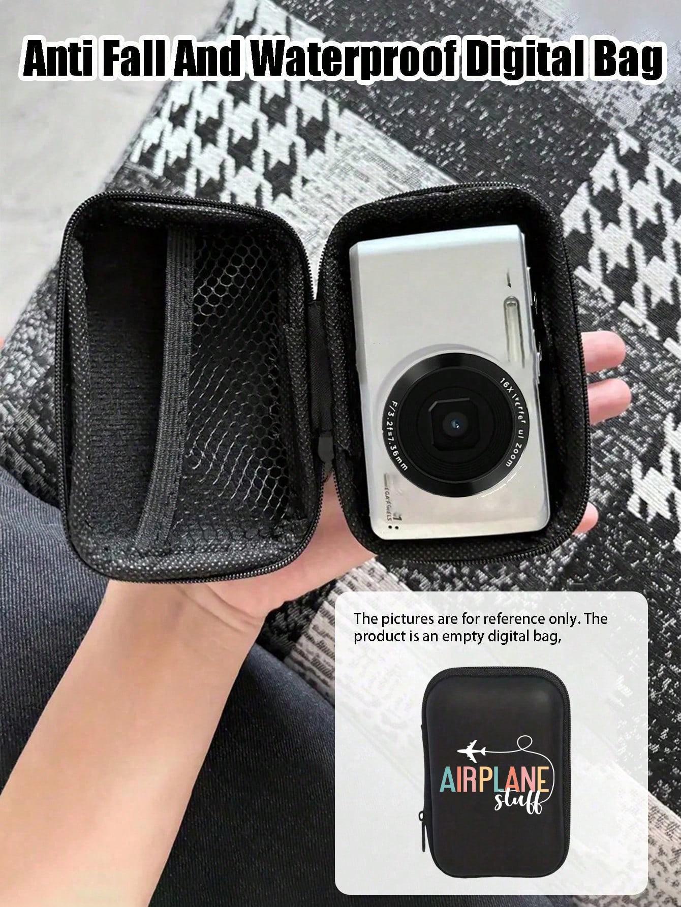 Durable Eva Hard Shell Portable Storage Bag, Ideal for Electronics, Headphones, Cards, Poker, Anti-Drop Zip Design, Travel & Daily Use