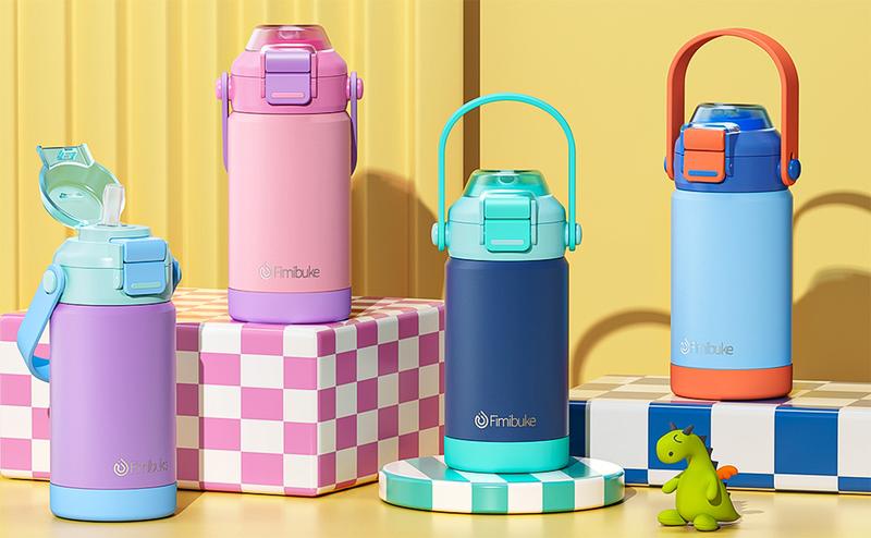 Product Introduction of Fimibuke Insulated Water Bottle with Pop-Open Straw & Spout Lid, 2-in-1 Leak-Proof Stainless Steel Tumbler, BPA-Free Travel Cup for School, Office, Outdoors – 2-Pack dealsforyoudays 3