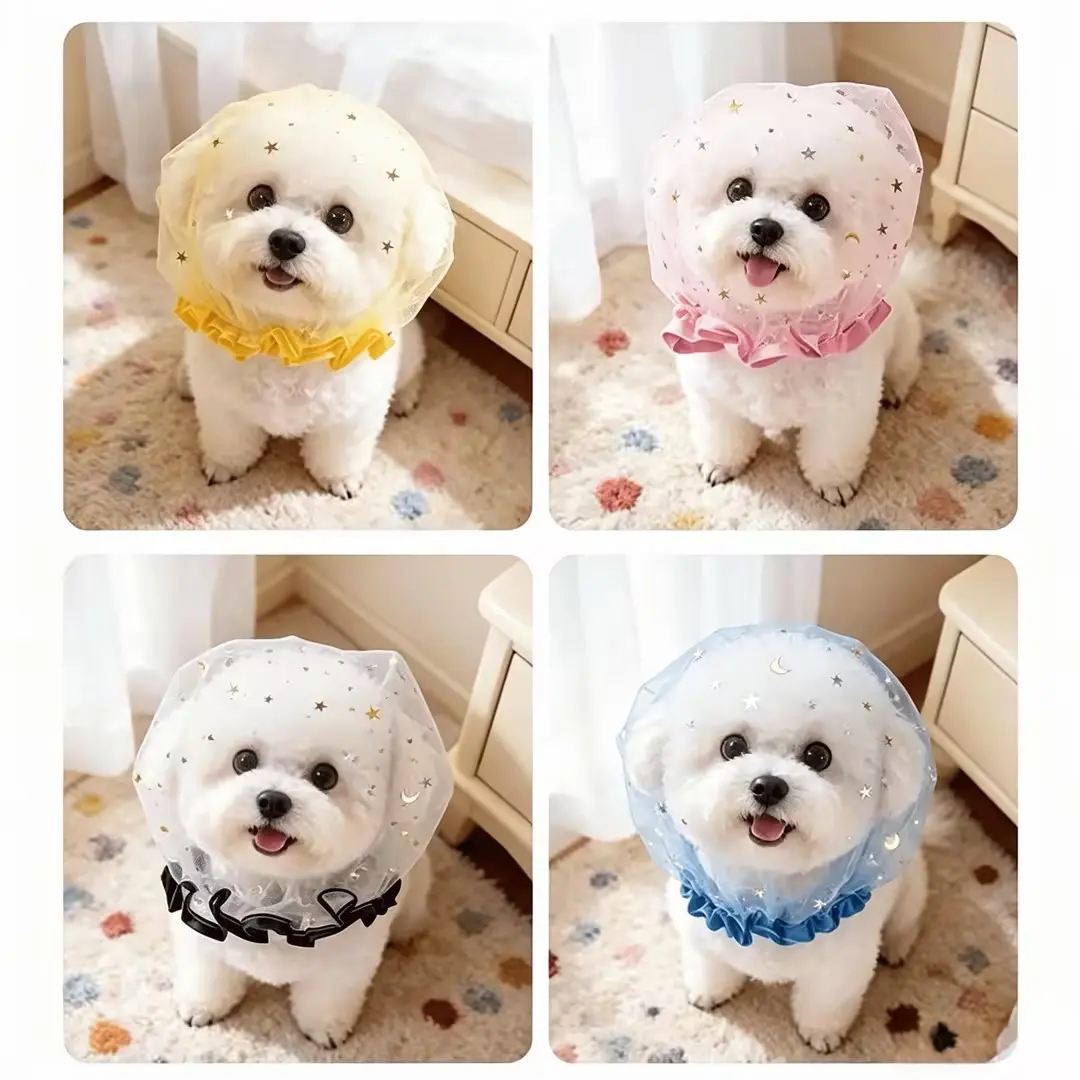 5Pcs Dog Anti-Scavenging Mesh Muzzle Veil, Breathable Anti-Eating Dog Mouth Cover Hood, Soft Mesh Anti-Licking Mask for Small & Medium Dogs, Comfortable No-Bite Outdoor Walking Protective Cover, Pet Safety Grooming Accessory for Daily Outdoor Use