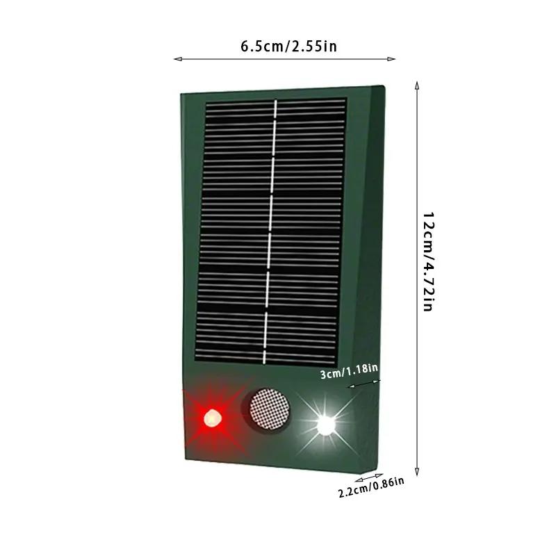 Ultrasonic Animal Repellent, Solar-Powered Cat Deterrent, LED Flashing Deer Repeller, Waterproof Bird Repellent for Gardens and Courtyards