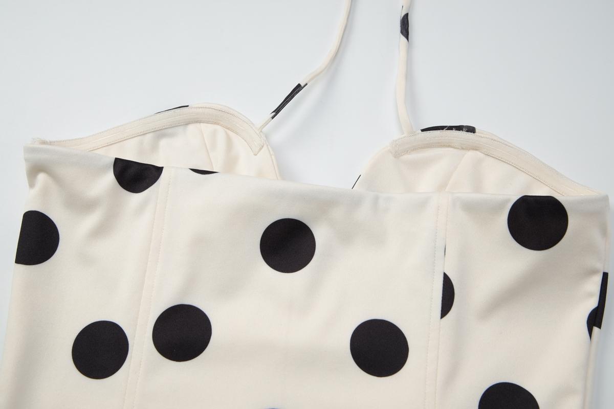 Women Summer Sexy Strapless Polka Dot Party Club Beach Vacation Tube Tops