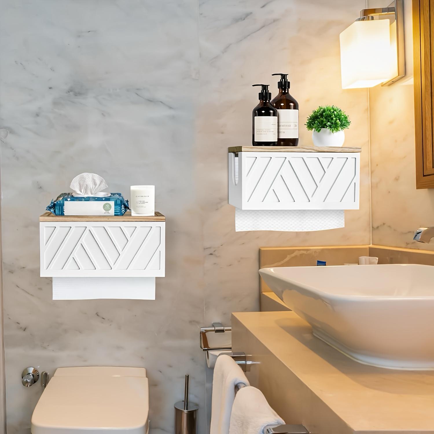 Paper Towel Dispenser Wall Mount, Paper Towel Holder Wall Mounted with Lid, Solid Commercial C-Fold, Z-Fold, Trifold Hand Paper Towel Holder Hand Towel Holder for Bathroom Kitchen Decor