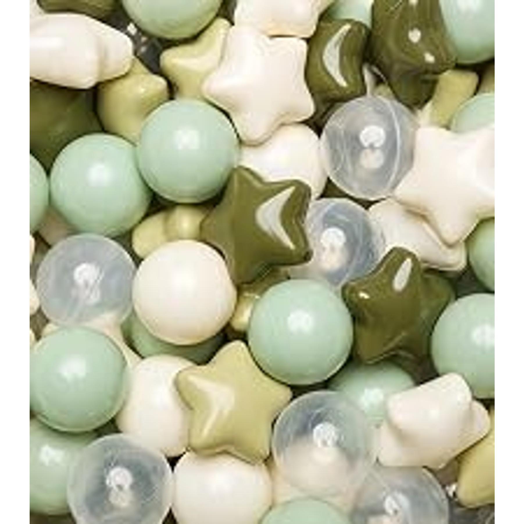 Ball Pit Balls Star and Heart Shapes for Toddlers - Non-Toxic BPA-Free Plastic, 50/100/200/500 Count, Colorful Safe for Kids Indoor Outdoor PlayGift