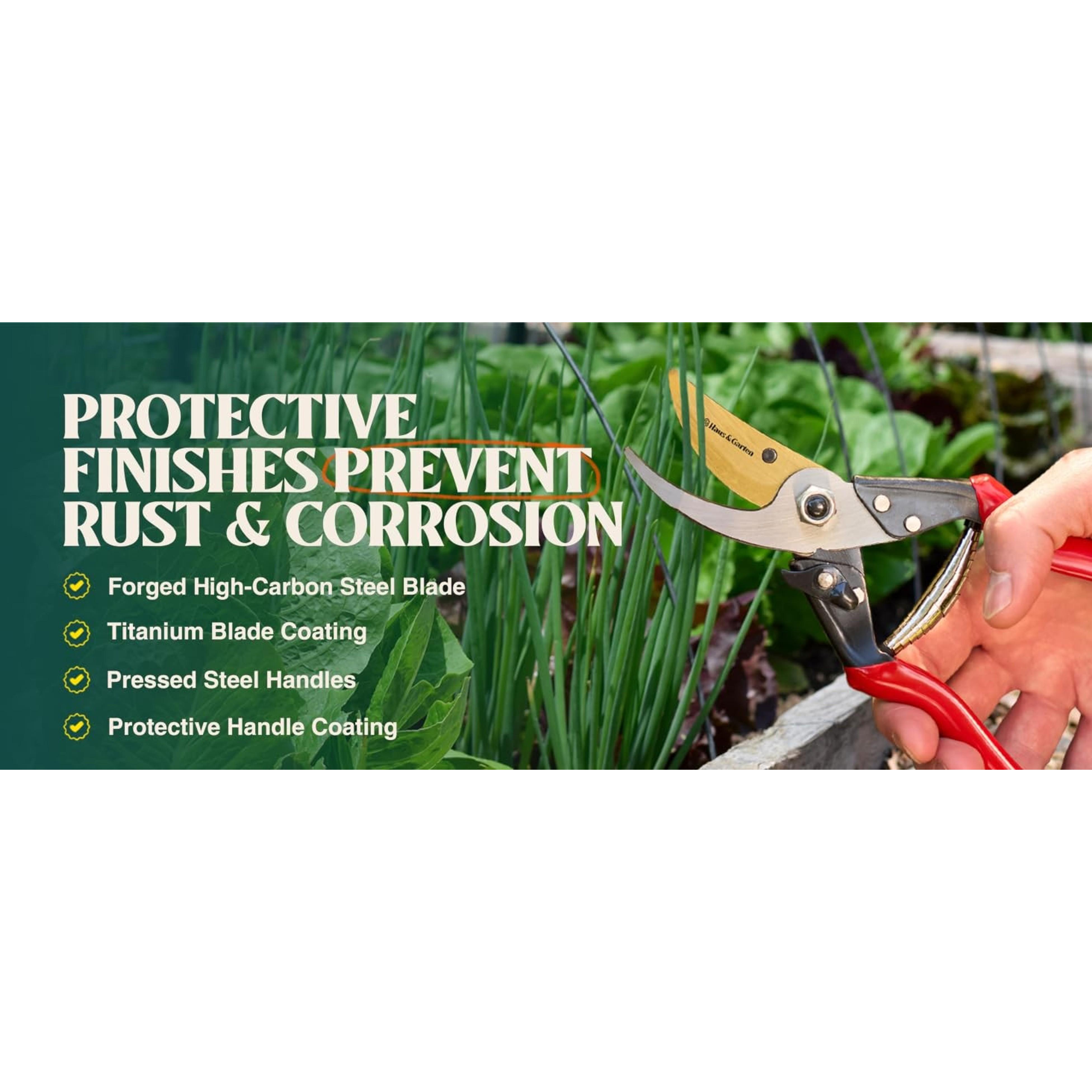 ForgedPRO 8.75" Heavy Duty Professional Titanium Bypass Pruning Shears - Use As Pruners, Garden Shears, Handheld Pruning Shears For Gardening, Clippers, Garden Scissors, Pruner ToolGift