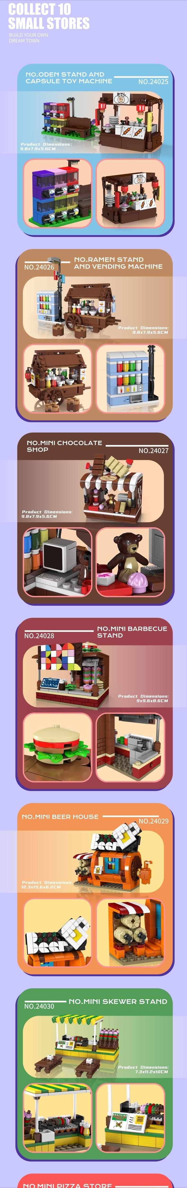 278-piece new street scene building block beer house mini creative compatible with LEGO buildable desktop role-playing toy birthday gift