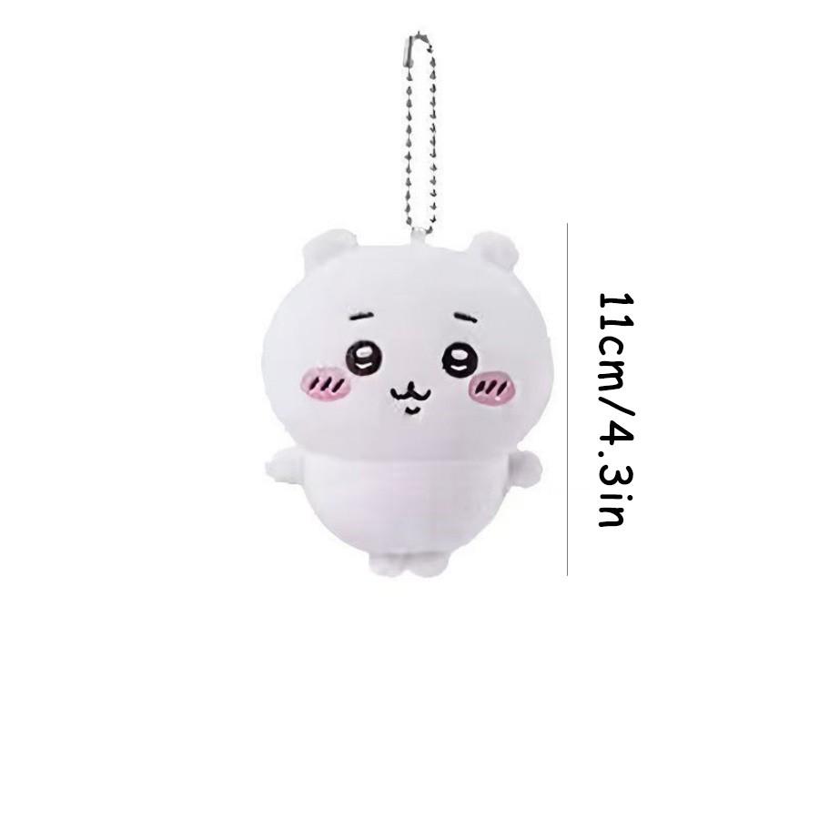 Cute Plush Keychain Doll, 11cm Soft Toy Pendant, Rabbit Hamster Cat Styles, Perfect Gift for Friends, Bag Decoration Accessory