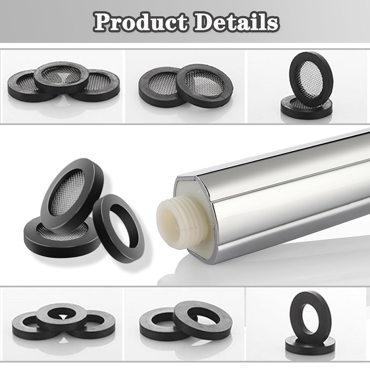 Shower  Gasket, Shower  Filter Gasket 12 count Rubber Washers Plumbing 12 count 3/4" Stainless Steel Water Hose Gasket for Water Faucet Shower  Garden Hose Screen Filter Connector