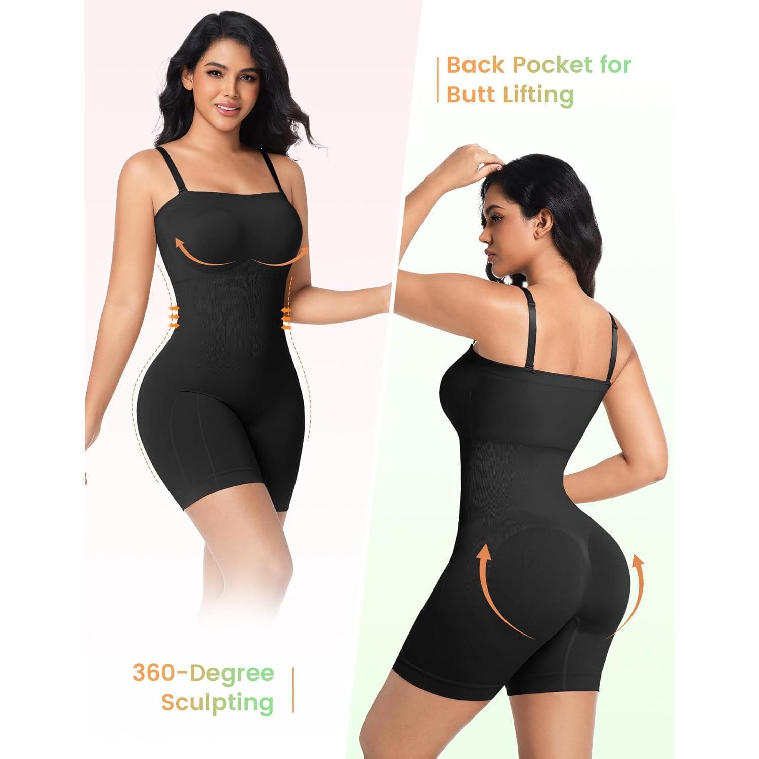 Women's Strapless Shapewear Bodysuit, Seamless Faja Style Waist Trainer with Built-in Bra for Tummy Control & Body Contouring, Casual, Waist Trainers, Shapewear For Women, Bodysuit For Women