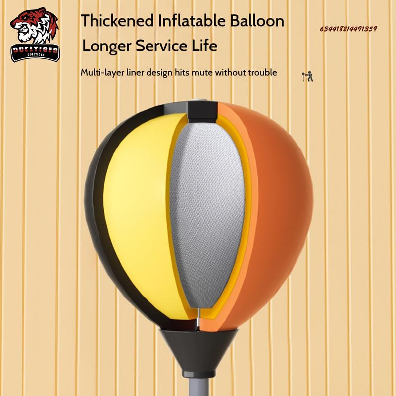 Adjustable punching reflex ball with suction cup base – Height-adjustable punching bag trainer, suitable for home gyms and fitness centers | Durable steel spring with fast rebound, ideal for hand-eye coordination and reaction training.