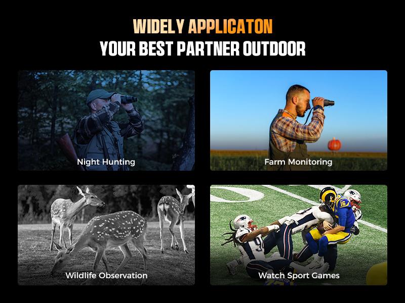 CIGMAN CNV01 4K Night Vision Goggles, Binoculars with 3.99" Large Screen, 5000mAh Battery, f/1.0 Large Aperture, Compass, 32GB Card, Flashlight, 5X Zoom,Hunting,camping,Birthday gift,gift for man,TikTokShopSpringGlowUp