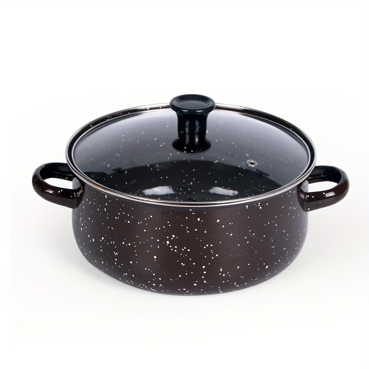 3pcs/5pcs multi-functional enamel set pot light and thin, soup pot cooking pot stew pot, open flame electric stove gas universal, restaurant kitchen home daily kitchen utensils and pots, outdoor camping, holiday gifts