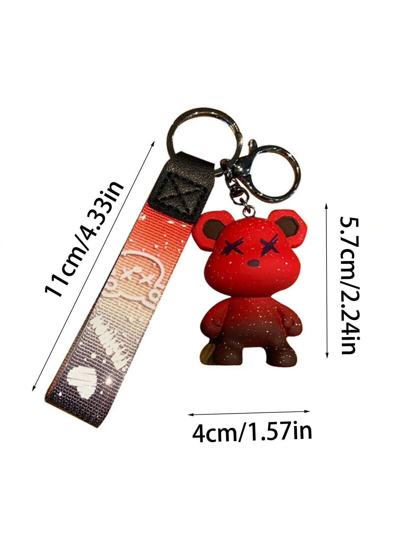 Creative Color-Changing Bear Keychain, Cute Cartoon Couple Car Key Ring, Bag Pendant, Small Gift, Perfect for Friends, Holiday Present