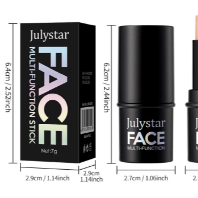 Julystar Multi-Functional Makeup Stick, Highlighter, Contour, Blush, Eyeshadow, Natural Blend, Moisturizing, Portable, Multiple Colors Available