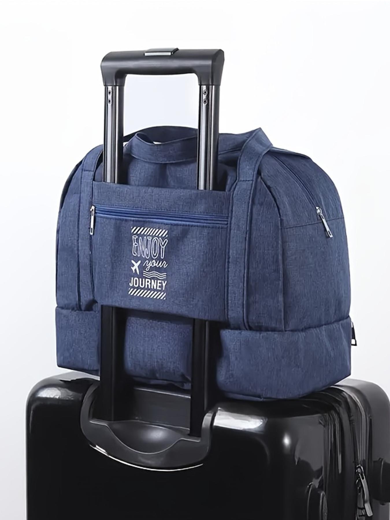 5.28 Gallon Large Capacity Dual Layer Travel Organizer, Gym and Swim Bag, Unisex Sports Bag, Solid Color Carry-On, Weekend Trip Bag