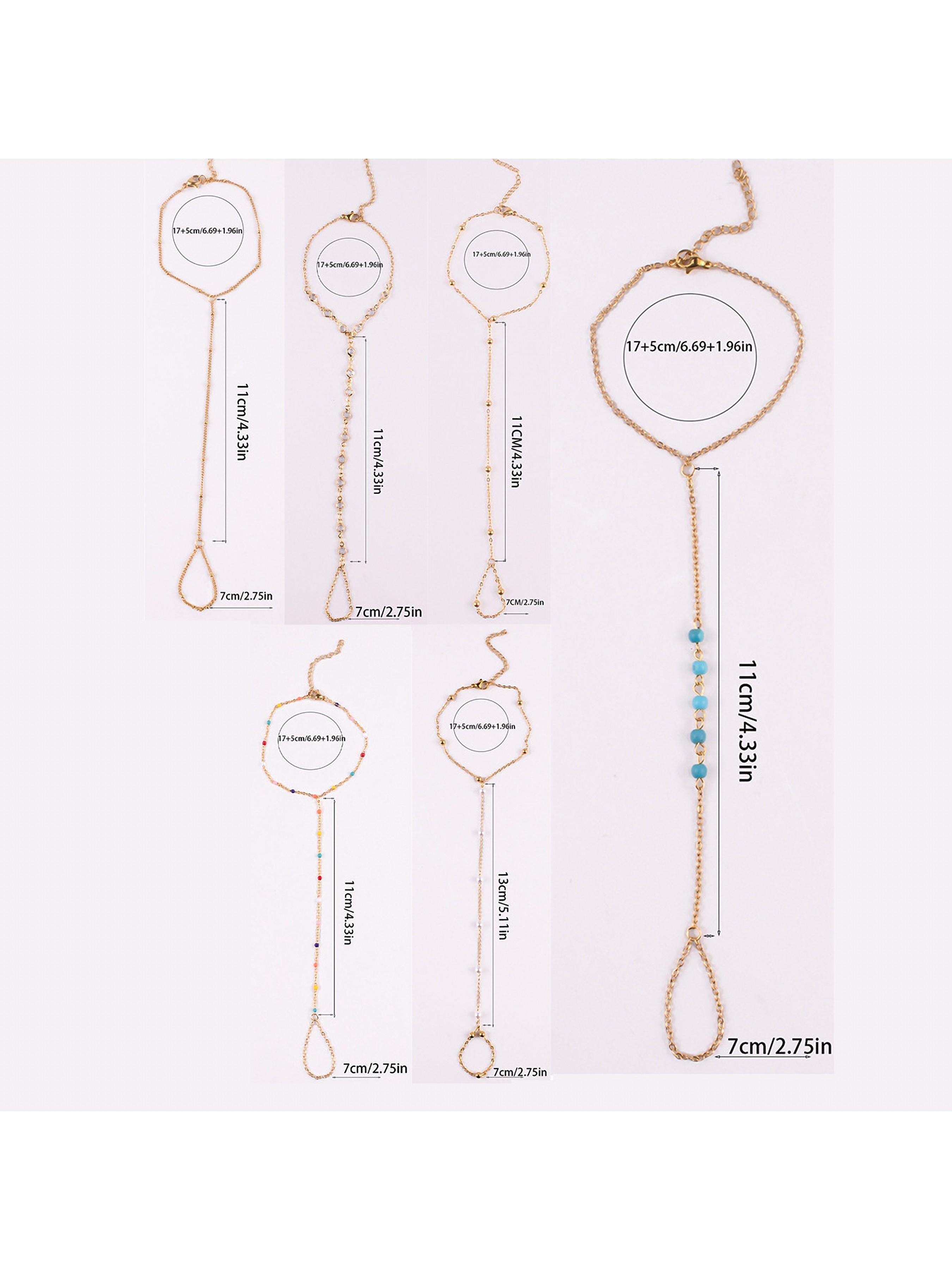 Women's Boho Minimalist Jewelry Set, Stainless Steel & Crystal Beads Design, Ideal Gift for Beach Vacation Music Festivals Parties