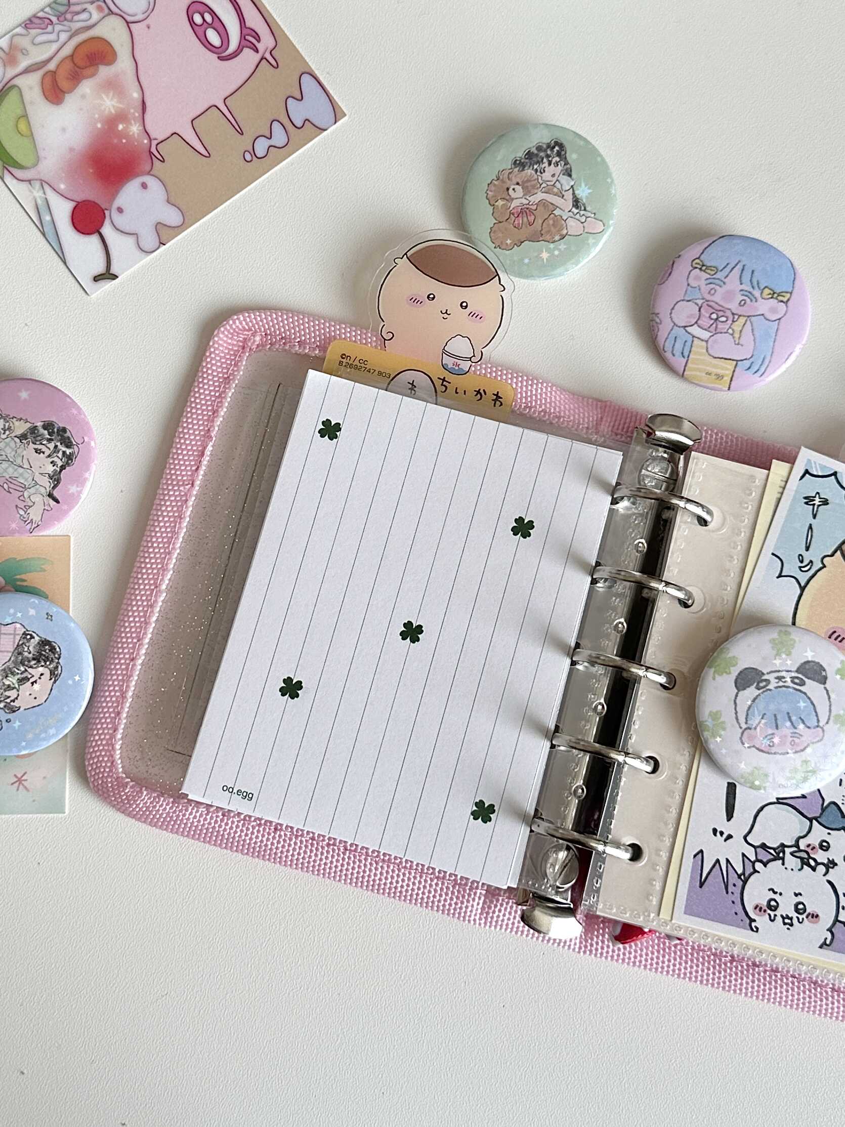 Original ooegg Denim Heart M5 Binder Kpop Photocard Holder with Elastic Band Photo Card Collection Book Idol Photo Album m5 다이어리