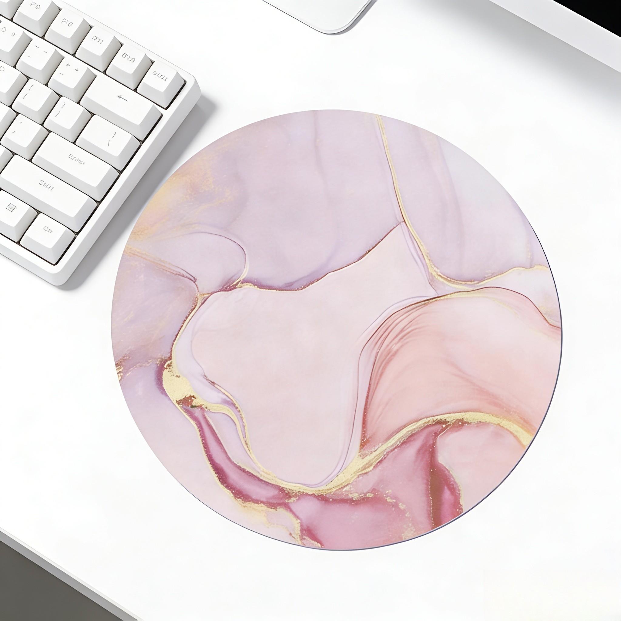 Fashion Cartoon Round Mouse Pad, Non-Slip Rubber Base, Small Desktop Mat for PC/laptop, Gaming/mouse Pad, Gift for Girls/women, 7.87 Inches