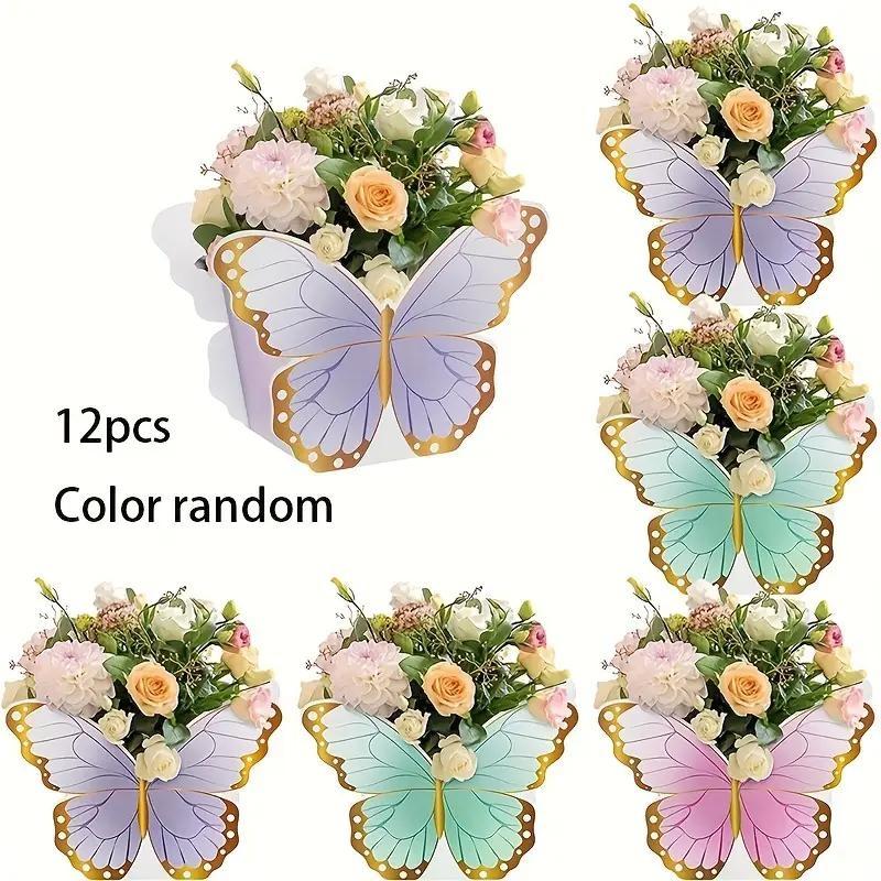12pcs Butterfly Gift Boxes Set, Wedding Table Decor, Party Centerpieces, Birthday Gifts, Tea Party Decor, Valentine's Day, Mother's Day