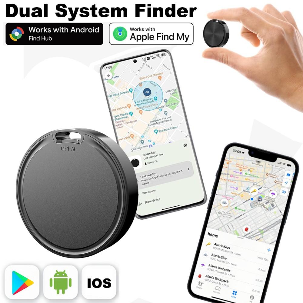 Smart GPS Tracker Bluetooth Item Finder for Android iOS, Works with Apple Find My Google Find Hub, Anti-Lost Tag for Keys Bag Luggage Wallet
