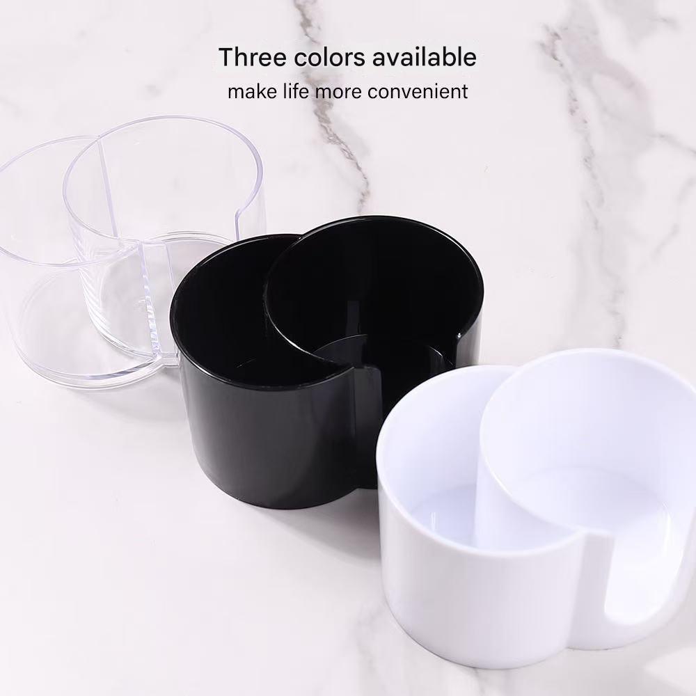 Desktop Cotton Swab Organizer, Two-In-One Makeup Remover Swab Box, Dual Hole Toothpick Holder, Desktop Storage Solution