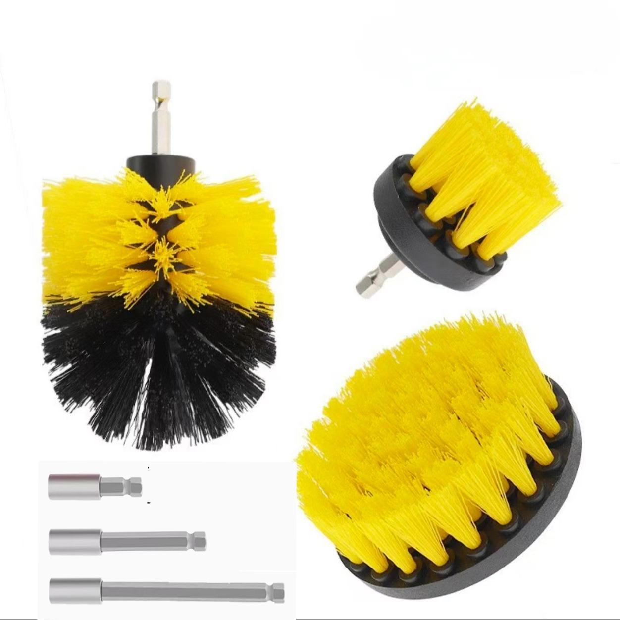 Electric Drill Cleaning Brush Set, Multi-Functional Tool Kit for Grout & Surface Clean, Durable Plastic Structure, Efficient Cleaning Accessories, Powerful Cleaning Tool