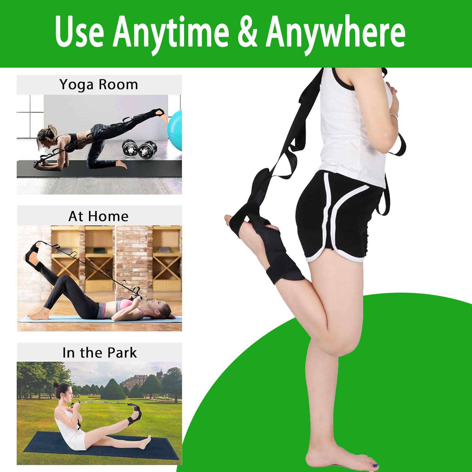 Unisex 1-Size Functional Multi-Loop Yoga Stretch Strap - Athletic Fitness Auxiliary Belt, Arches-Focused Calf Training Band for Daily Workout & Body Stretching Support, One Size, Adults