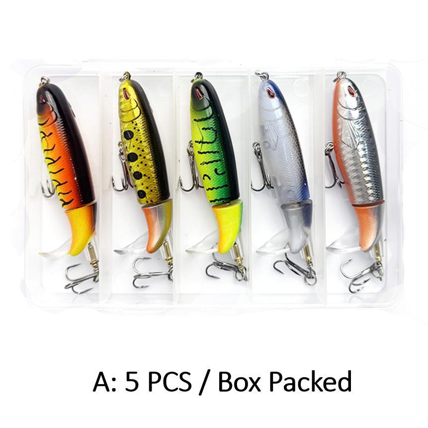 5/10Pcs 10cm 13.5g Whopper Plopper Lure,  Simulation Swimbait with Sharp Hooks,fishing bait lures girl Realistic Artificial Hard Fishing Bait, High Fish Attracting Design, Durable Outdoor Fishing Accessory for Freshwater and Saltwater Anglin