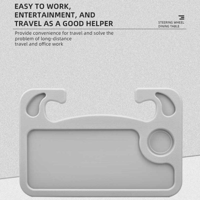 Multifunctional Car Steering Wheel Tray Table, Portable Dashboard Storage Organizer, Convenient In-Car Meal Tray, Easy-To-Use Vehicle Accessory