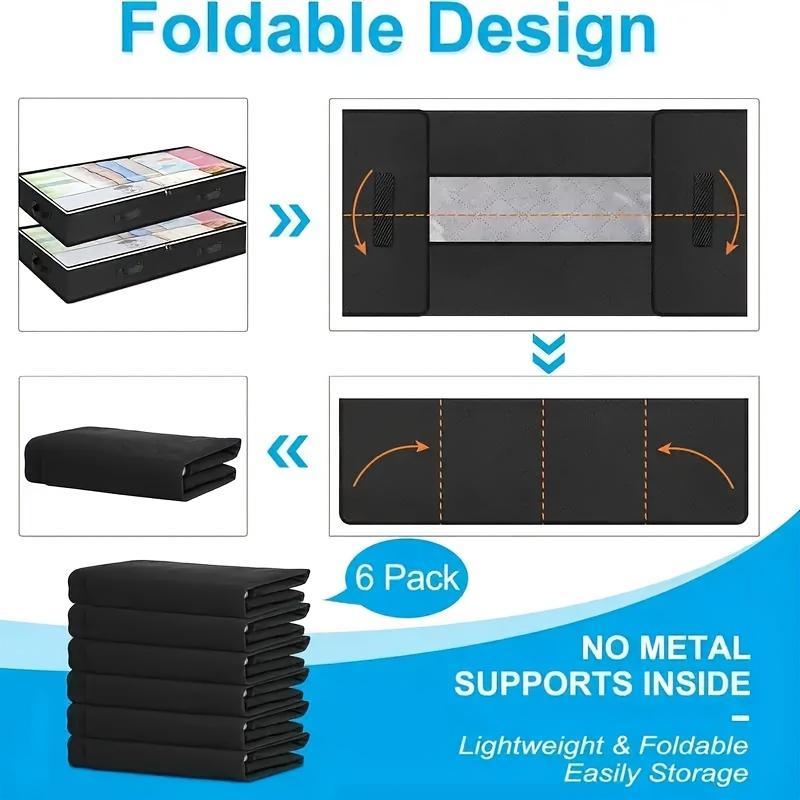 1/4 Pack Bed Under Storage Bags, Dust-Proof Zipper Pouches, Lightweight Multi-Functional, Space-Saving, Ideal for Home Organization