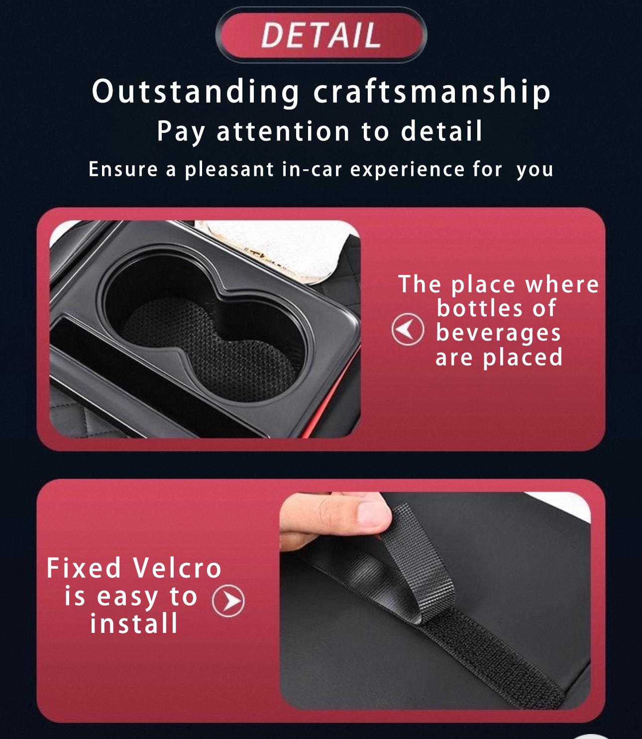 AutoVerve Elite-Car Center Console Armrest Pad, Multifunctional 4 in 1 Pad for Car Armrest Box, Car Storage Bag, Car Console Organizer, Car Interior Accessories, Car Organization Supplies