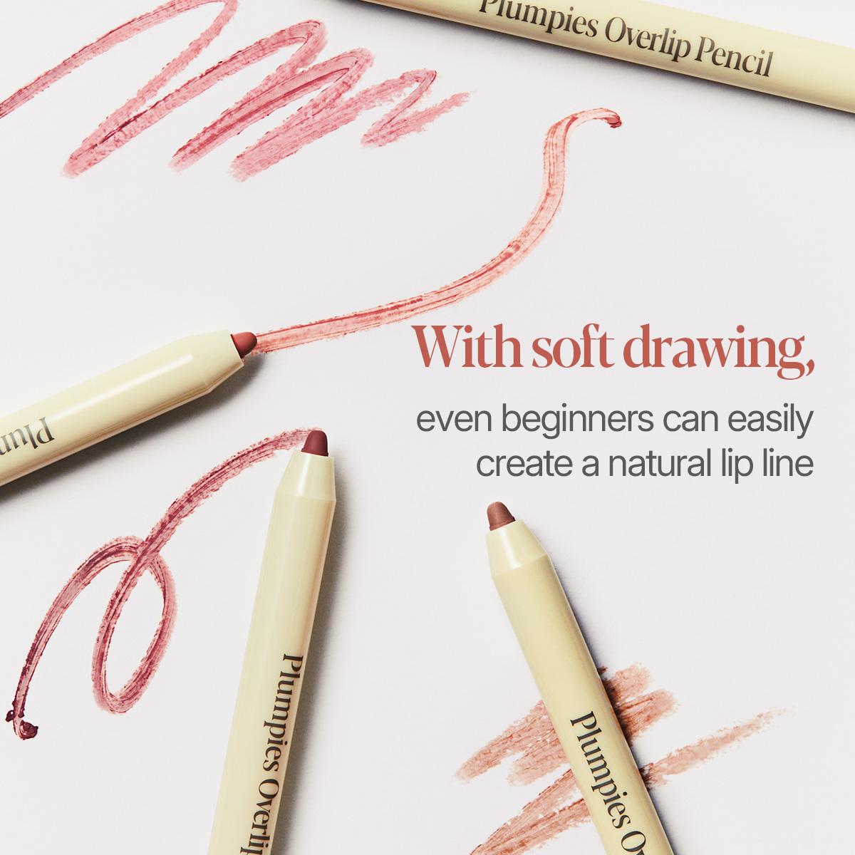 [Espoir Official] Plumpies Overlip Pencil | | MLBB Lip Liner with Plumping Effect, Creamy Texture, Smooth & Blendable | 2 Shades