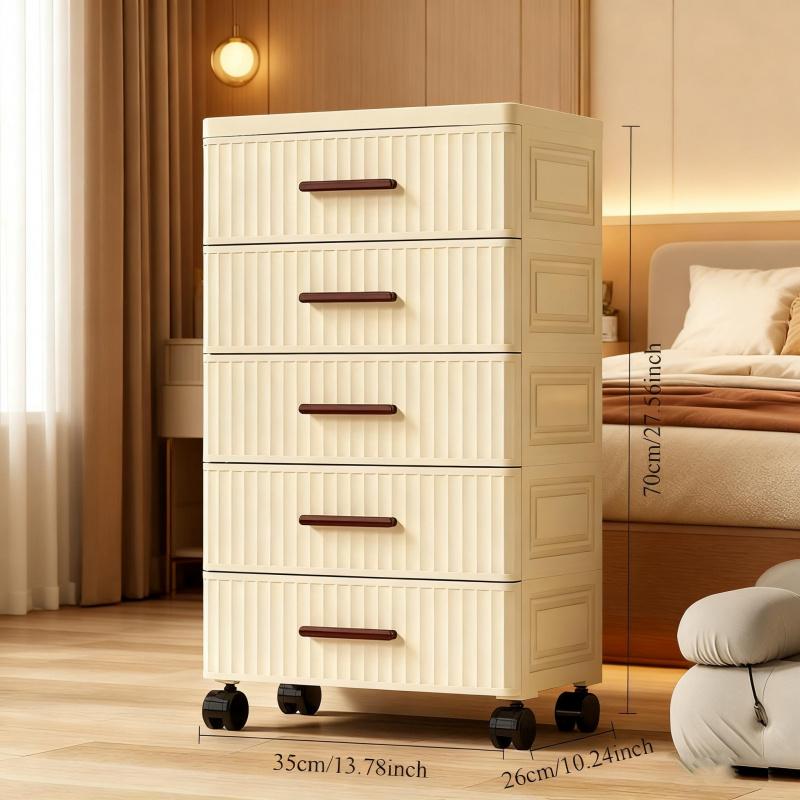 Stackable lightweight drawer cabinet, eco-friendly durable plastic, safe and odorless. Multi independent drawers organize small items, sundries, daily necessities and cosmetics. Supports free stacking, waterproof and moisture-proof for bathroom and kitche