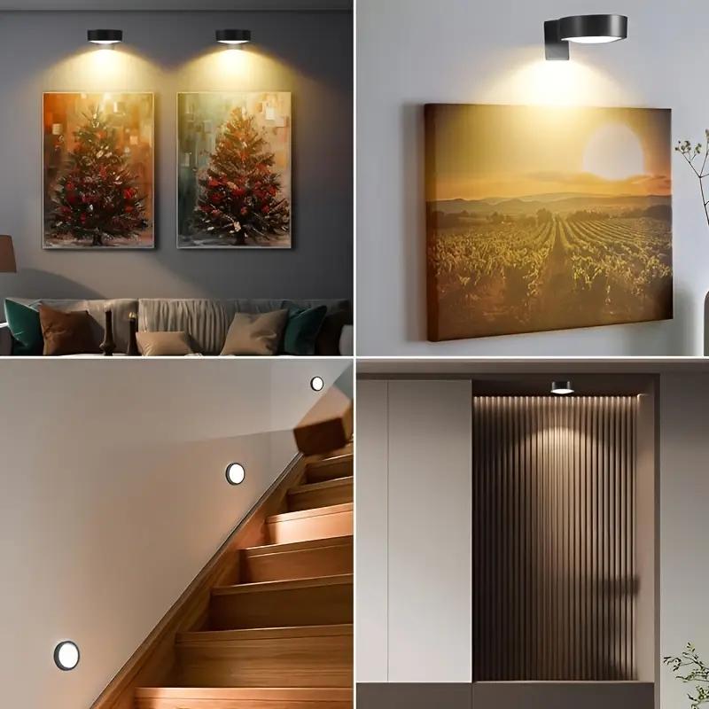 LED Wireless Picture Light with Timer, Adjustable Brightness Art Display Lamp, 3 Lighting Modes for Portraits, Wall Decor, Art Frames, Decorative Lighting
