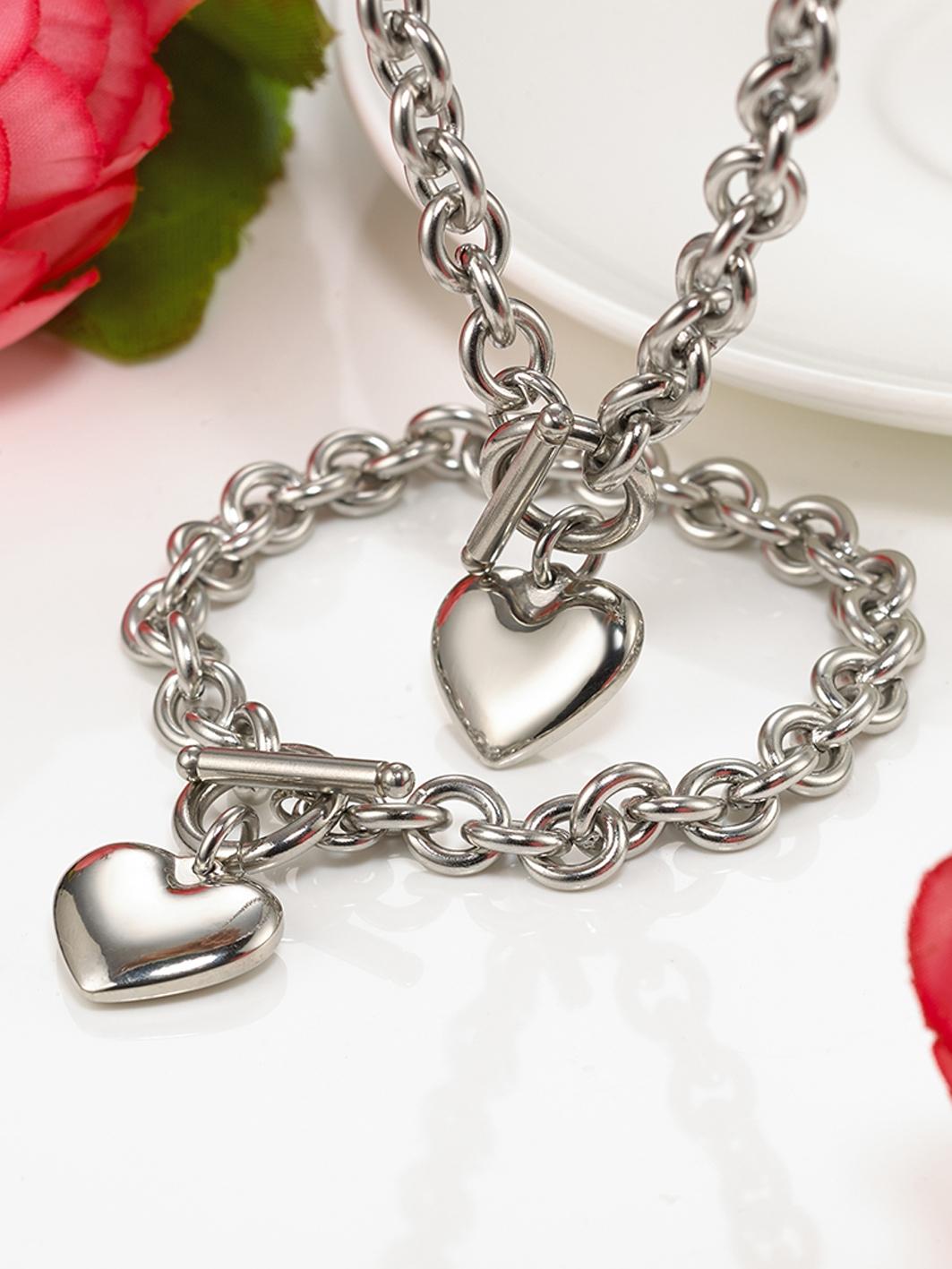 Rose gold/gold/silver new fashionable stainless steel Cuban necklace bracelet set, waterproof, rust proof, anti allergic, daily street hip-hop style jewelry, romantic love gift necklace, birthday holiday Valentine's Day gift