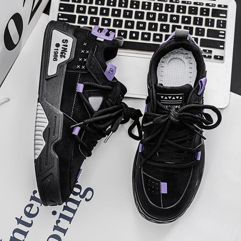 Men's Fashion Colorblock Lace Up Low Top Sneakers, Casual Comfortable Sports Running Shoes, Trendy All-match Sneakers for Daily Wear, Closed, Fashionable Running Shoes, Athletic Shoes