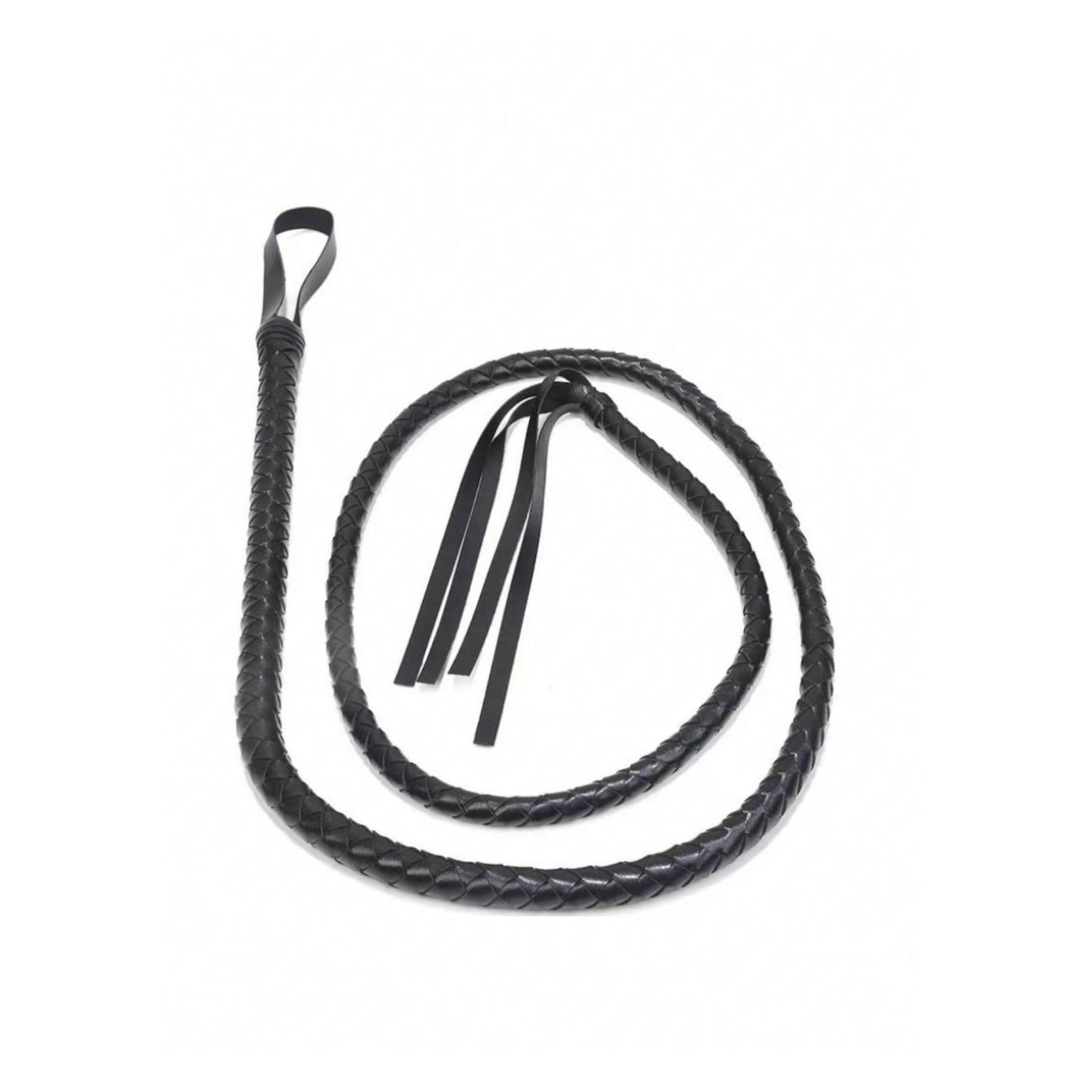 Artificial Leather Whip with Convenient Strap, Soft Handle for Comfortable Grip, Ideal for Equestrian Horseback Riding Role-Playing Stage Performances