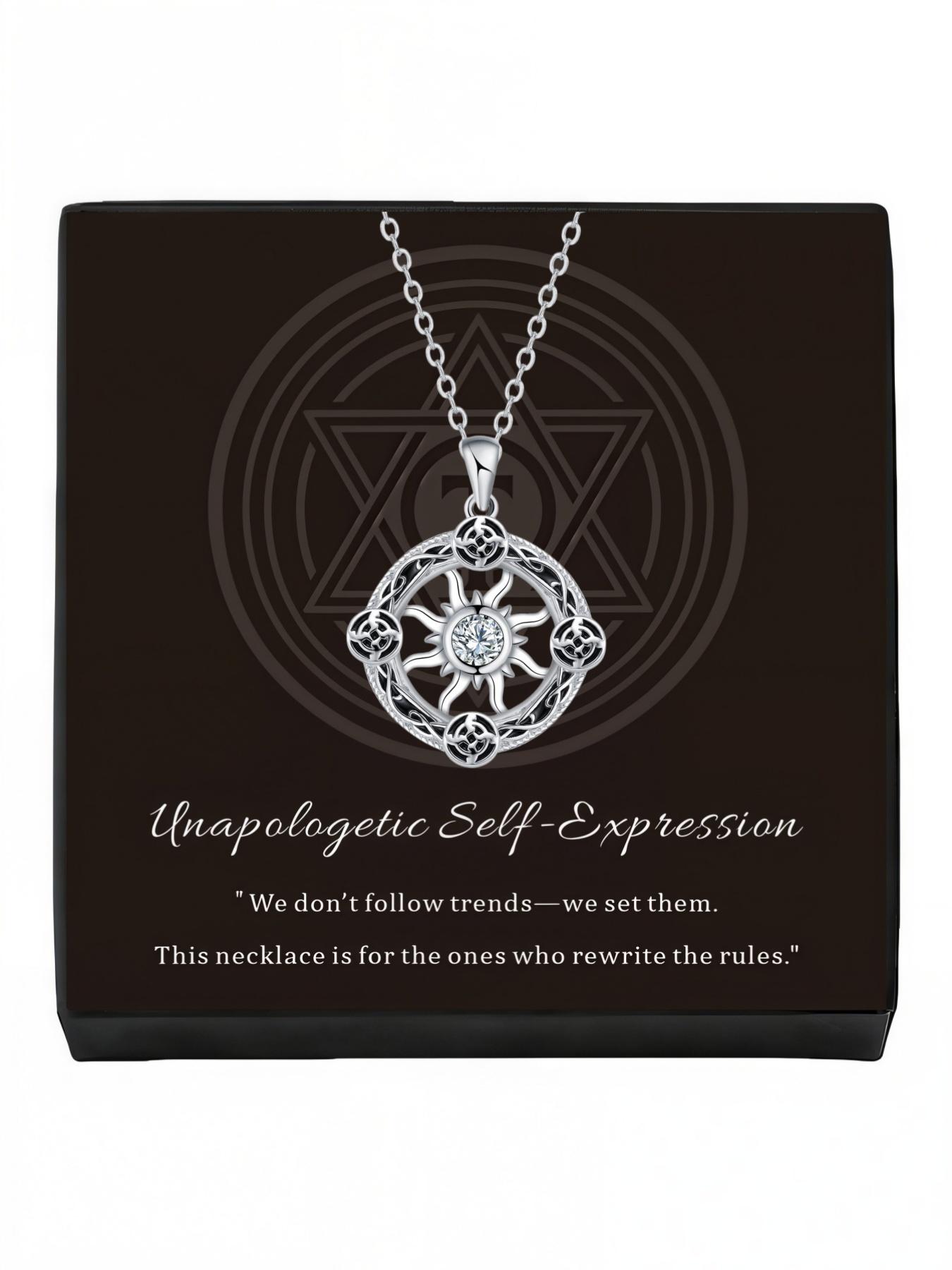 Celtic Sunwheel · Starburst Necklace Genuine Celtic knot sun necklace, luxury niche fade-resistant choker.Must-have for daily wear in spring and summer.A mysterious lucky necklace for all festivals and Valentine’s Day gifts.