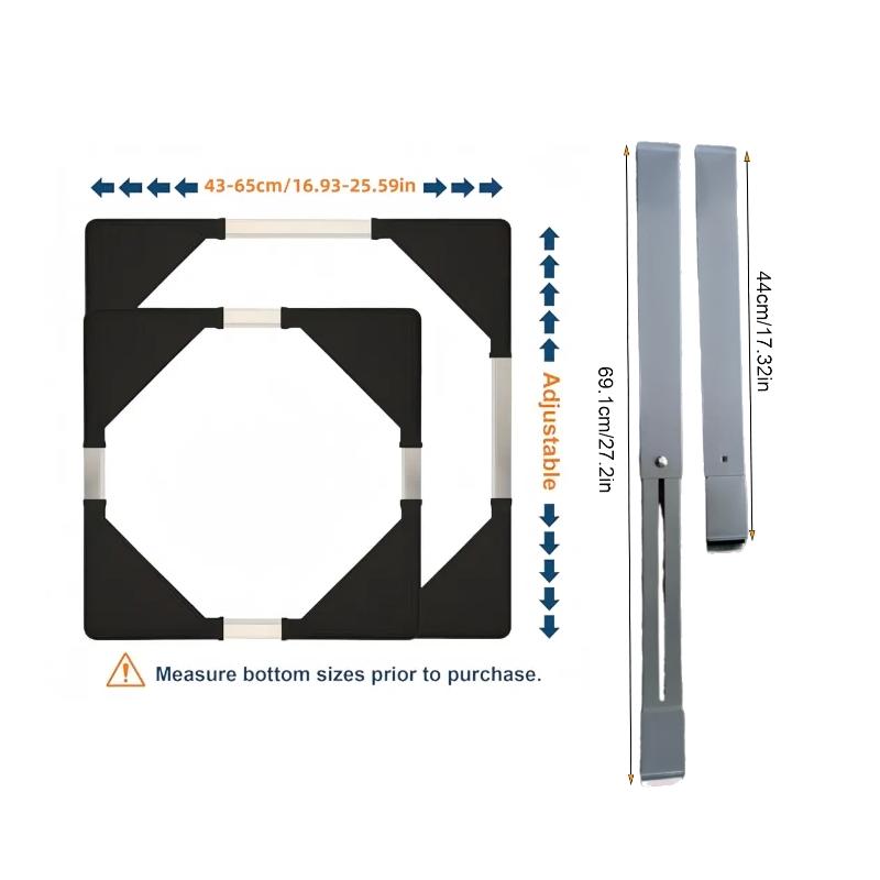 Adjustable Washing Machine Base, Multi-Functional Roller Brake, Height Adjustable Rack, Universal Refrigerator Stand, Durable Moving Solution