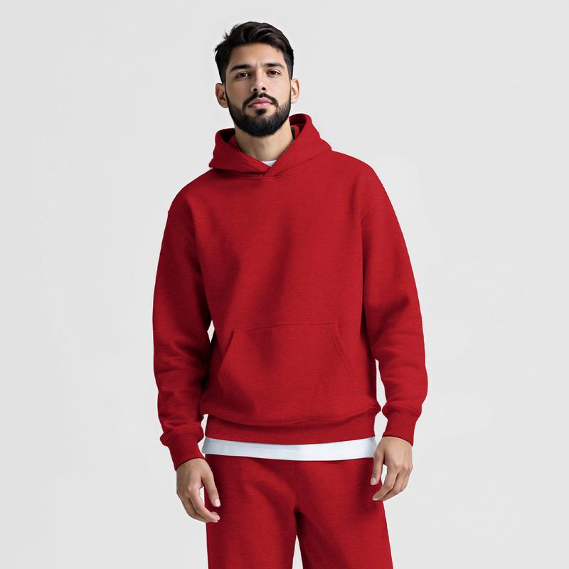 GINGTTO Men's Pullover Sweatshirt Hoodie Casual Unisex Oversized Solid Loose Fit Comfy Streetwear