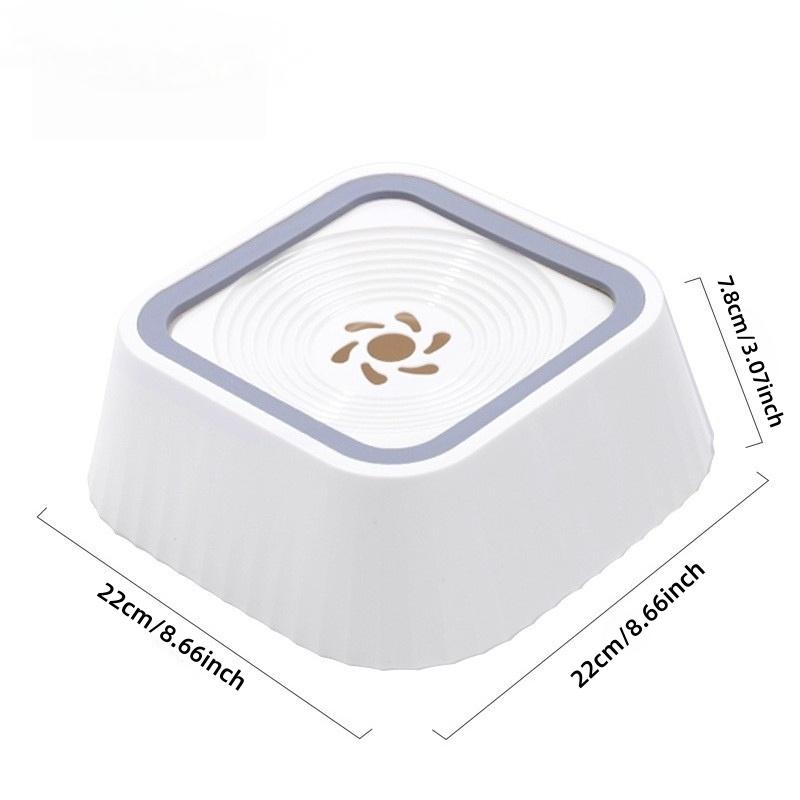 Pet Water Bowl Slow-Sip No Spill No Bloating slobber stopper water bowl Large Capacity pet  supplies messy drinker smart