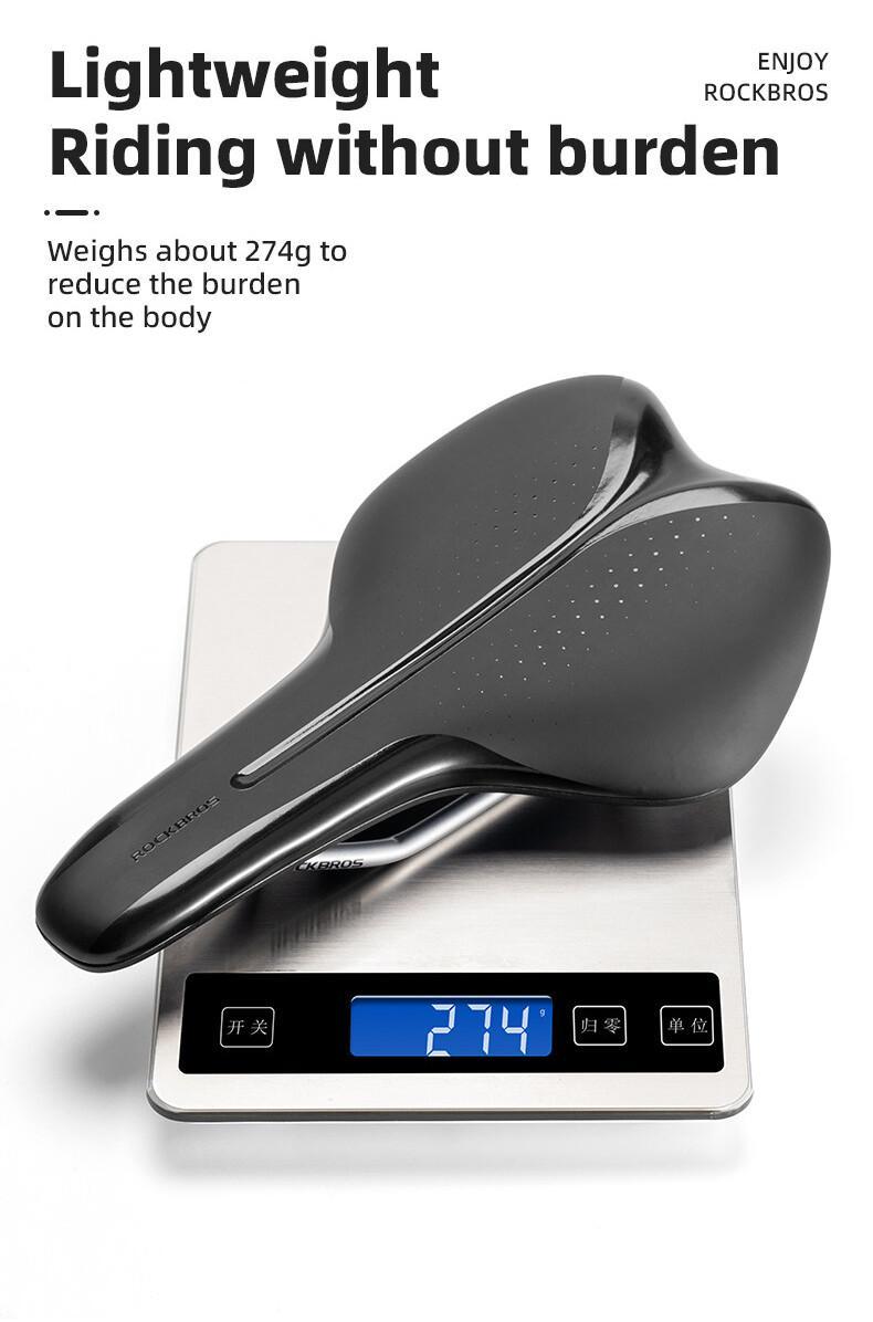 ROCKBROS Bicycle Saddle Ultralight Hollow Shock-Absorbing MTB Road Bike Seat