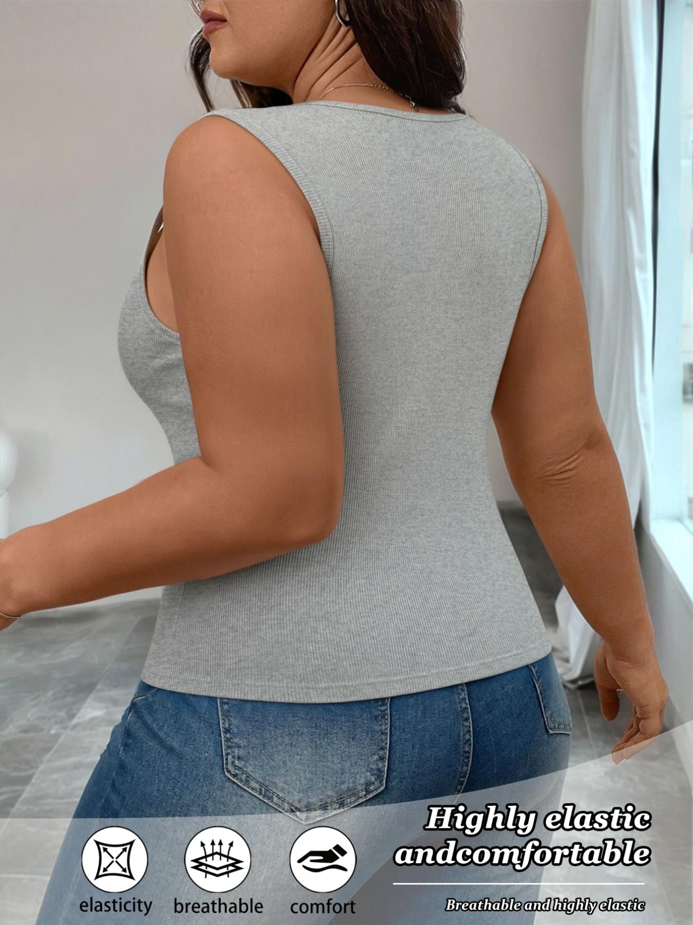 3-Pack Plus-Size Women's Camisoles | Best-Selling, Versatile, High-Stretch Lace Tank Tops | Dress Up or Down | An Essential Layering Piece