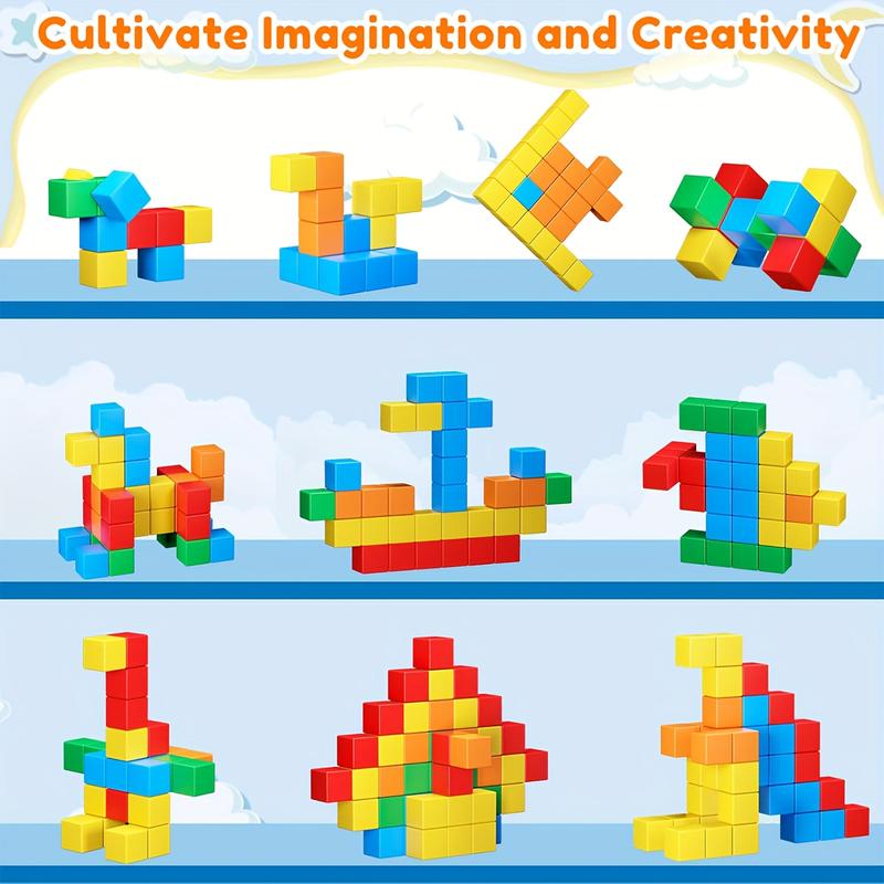 Magnetic Building Blocks Toy, Magnetic Building Set, 2.5cm 3D Sensory Toys for Boys and Girls, Finger Exercise for Kids 3-5 4-8 Years Old, Christmas Gift