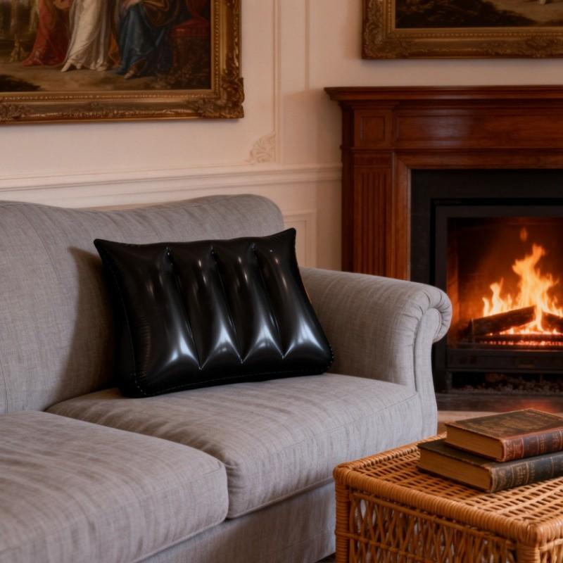 Inflatable Cushion PVC Material, Home Decor Sofa Lumbar Pillow, Portable Travel Air Pillow, Office School Use