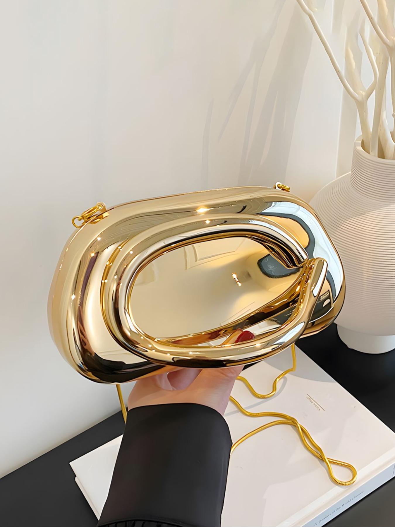 Women's Elegant Chain Strap Evening Bag, ExquisiteTrendy Clutch Bag, Fashionable Bag for Party Decoration，Christmas Gift, Valentine's Day Gift, Ideal Gift, Elegant Purse